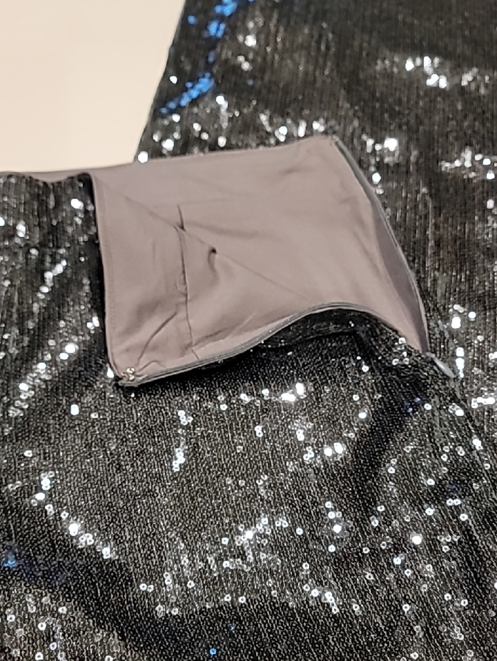 a new day Silver Sequin Wide-Leg Pants Evening Silver Gray 6 - Picture 5 of 12